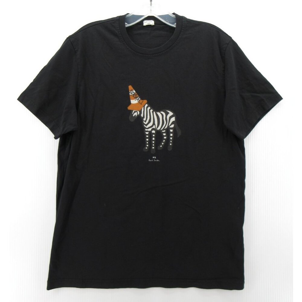 Paul Smith Shirt Medium Pullover T Tee Zebra Traffic Cone Organic